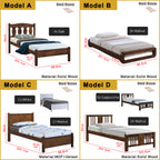 Riese Single Pull-Out Bedframe MDF+Veneer Wood Slatted Base