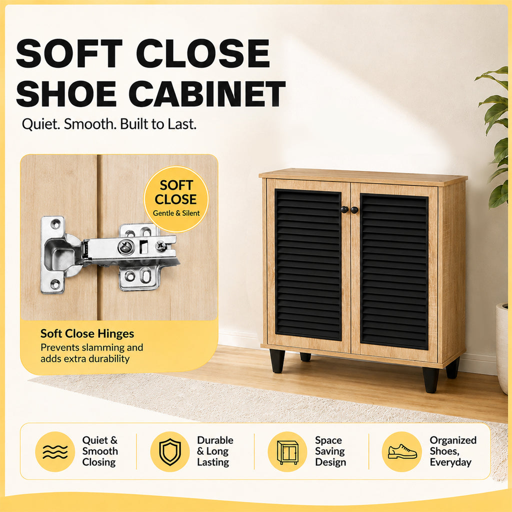 JULIA CARB-P2 Certified 2 Doors 3 Doors Shoe Rack / Shoe Cabinet With Free Installation