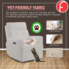 Relazo Single Electric Swivel Recliner Sofa w/ USB Type-C Charging Port PetFriendly (Model C)