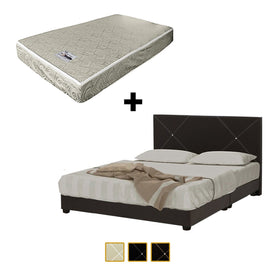 Sabrina Bed Frame + 6 inch HD Foam Mattress In Single, Super Single, Queen, and King Size
