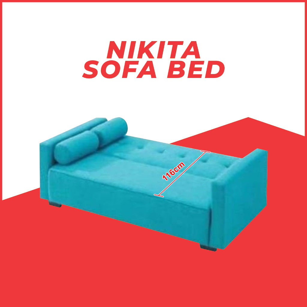 Nikita Series Leather/Fabric Sofa 3 Seater Convertible Sofa Bed In 8 Colours