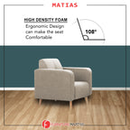 Matias 1/2/3-Seater Sofa with Stool High Density Foam w/ PetFriendly Options