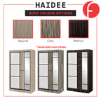 Haidee Series 2-Door Sliding Door Wardrobe in 5 Colors 7 Door Designs