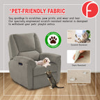 Relazo Single Electric Swivel Recliner Sofa w/ USB Type-C Charging Port PetFriendly (Model A)