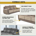 Cormac 1/2/3-Seater High Back Sofa 47 Colour - w/ PetFriendly Fabric/Leather Option