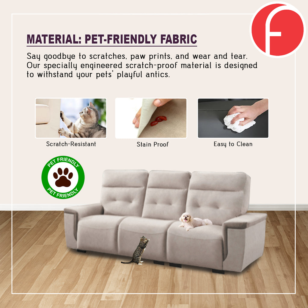 Dally High Back 2-Seater/3-Seater Sofa - w/ Pet Friendly Scratch Resistant Material Options