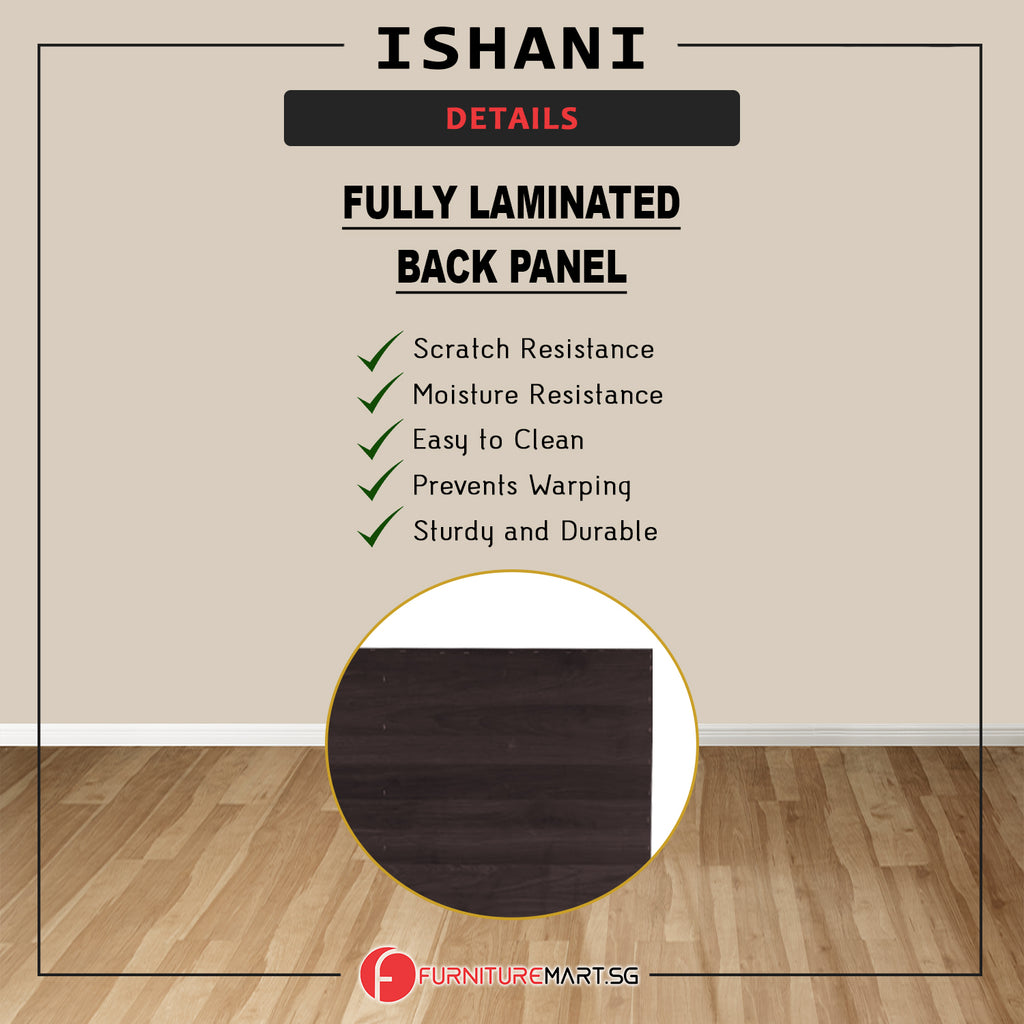 Ishani Shoe Cabinet Fully Laminated Back Panel Thick Particle Board