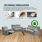 Sandy 1/2/3 Recliner Seater Sofa in 34 Colour - w/ PetFriendly Fabric/Leather