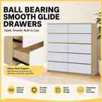 Ignos 10 Drawers CARB-P2 Certified Board Chest of Drawers Full Laminated Back Panel