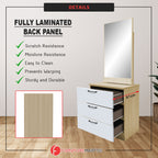 Pratio Dressing Table With Free Stool Laminated Smooth Gliding Drawer In 6 Colours