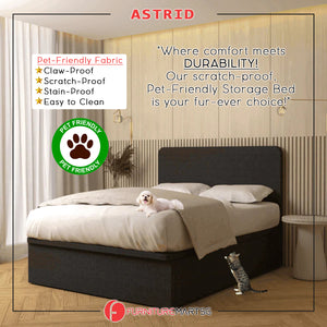 Diomire Astrid 14"/16"/18" SBD Storage Bed Pet Friendly Scratch-proof Fabric 16 Colours-With Mattress Add-On