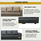 Logan 4 Seater With Chaise in 48 Colour - w/ PetFriendly Options