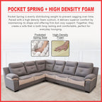 Lowen 5-Seater L-Shaped Corner Sofa with Pet-Friendly Fabric Scratch & Claw-Resistant