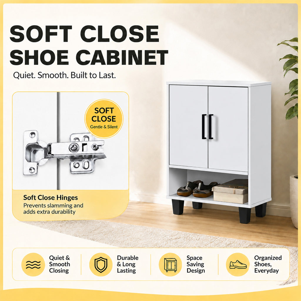 Flynn Shoe Cabinet CARB-P2 Certified Board w/ Fully Laminated Back Panel
