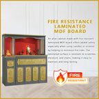 Yumo Oriental Altar Table with Top Altar Cabinet Fire Resistant Altar Cabinet