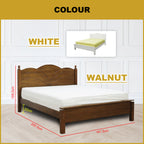 Wella Wooden Bedframe Queen Size In 2 Colours with Mattress Option - MDF+Veneer Wood
