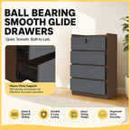 Devin Premium Chest of Drawers CARB-P2 Certified Board Full Laminated Back Panel