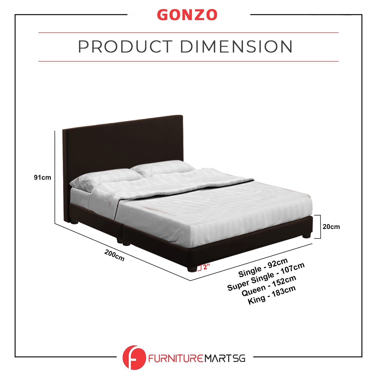 Gonzo Divan Bed Frame Pet-Friendly Scratch-Resist Options - All Sizes Available