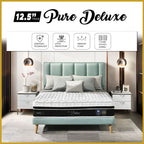 Honey Pure Deluxe 12.5" 7-Zone Pocket Spring Sanitized Mattress - All Sizes Available