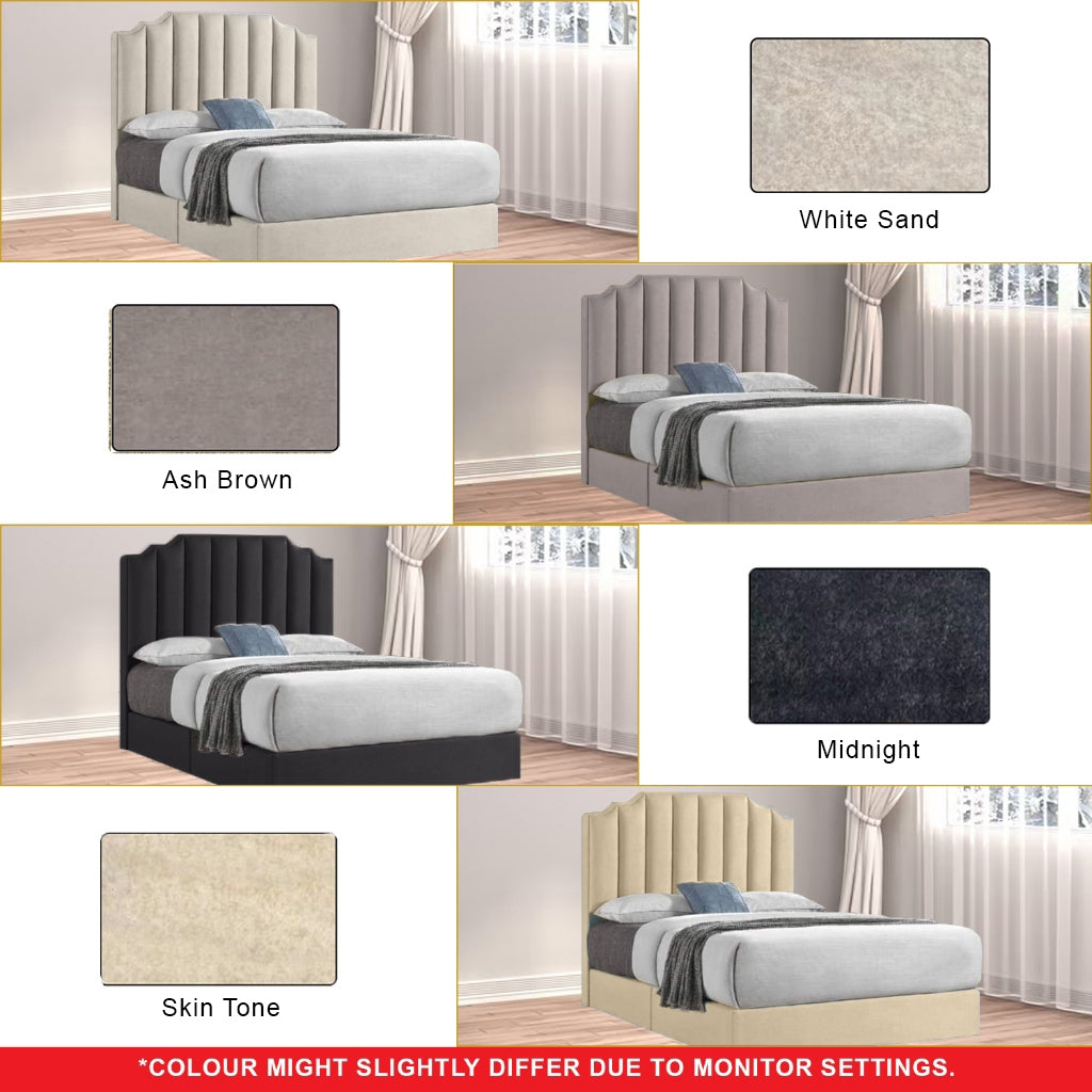 OrthoCoil Rhoda Queen/King Divan Bedframe Pet-Friendly Scratch-Resistant Fabric With Mattress Add-On Options