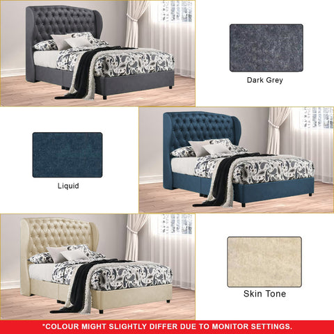 Image of Garen Divan Bed Frame Pet Friendly Scratch-proof Fabric - With Mattress Add On