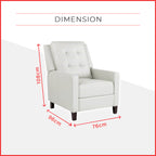 Oden 1-Seater Sofa Recliner Reclining Sofa Linen Fabric/Faux Leather