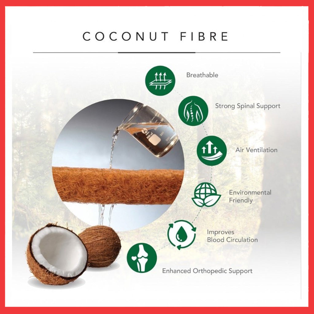 Spinahealth Fibre Deluxe 8" Coconut Fibre Mattress - All Sizes Available