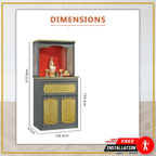 Zac Oriental Altar Table with Top Altar Cabinet Fire Resistant Altar Cabinet
