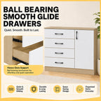 Fredo Chest of Drawers CARB-P2 Certified Board with Cabinet Full Laminated Back Panel