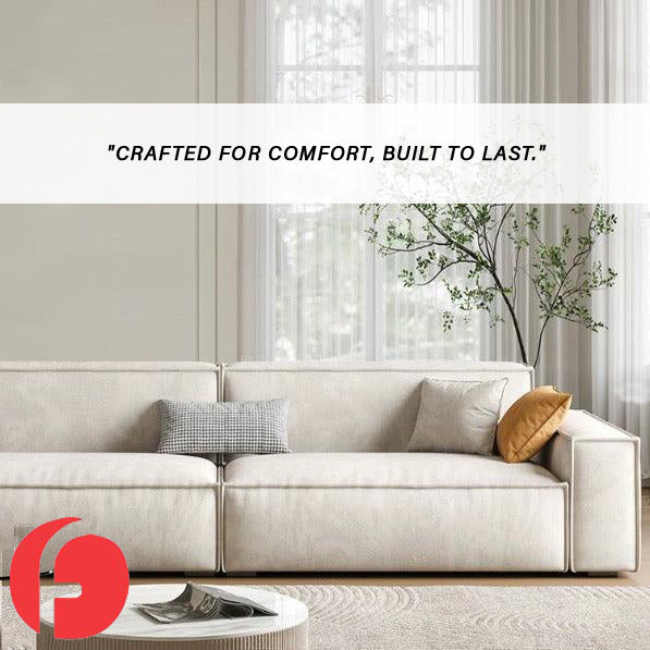 Ailean 1/2/3/4-Seater Sofa with Stool in 47 Colour - w/ PetFriendly Scratch Resistant Option