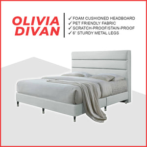 DR CHIRO Olivia Bedframe Pet-Friendly Scratch-proof Fabric With Mattress Add-On Options -All Sizes Available