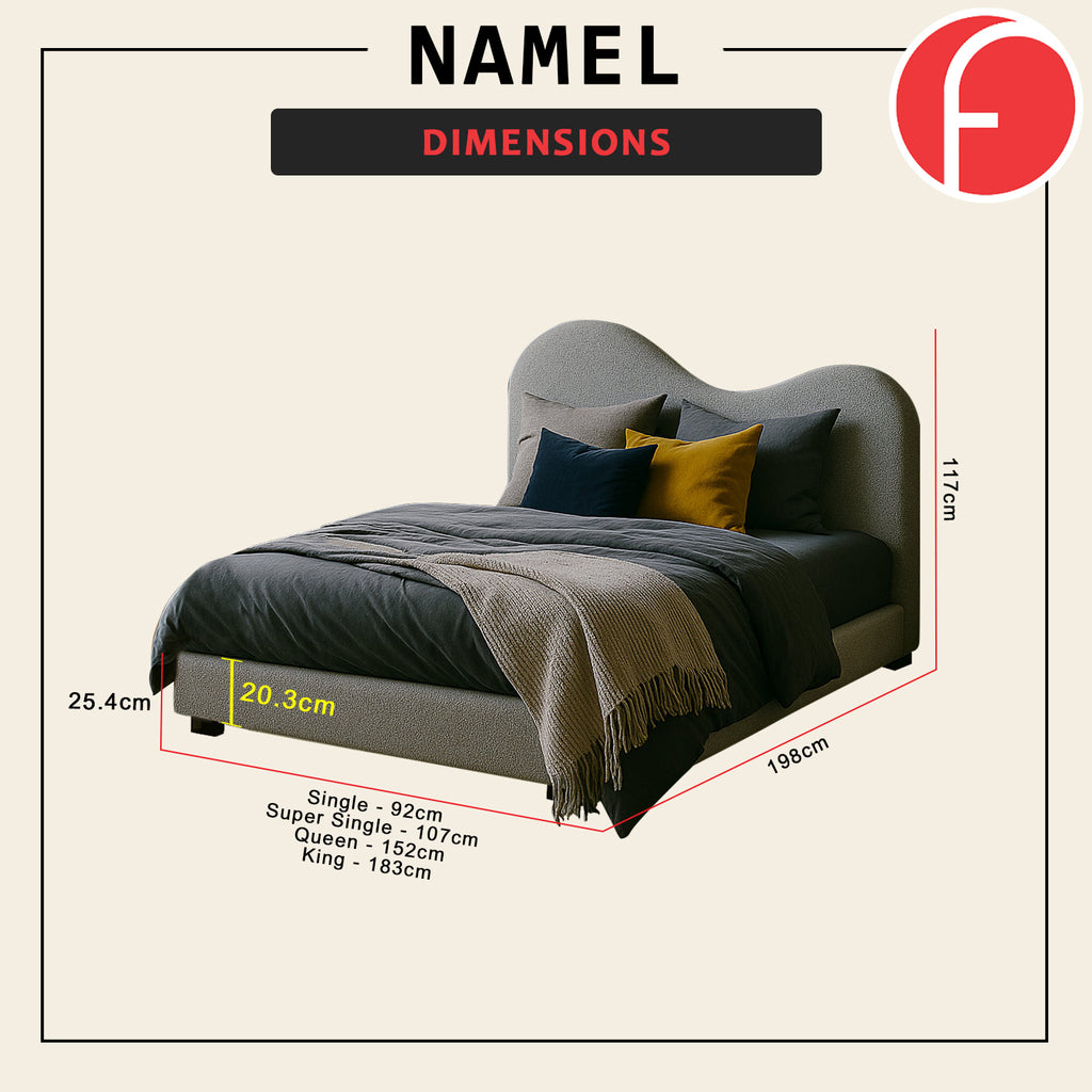 Namel Divan BedFrame with PetFriendly Scratch Resist Option - With Mattress All Sizes