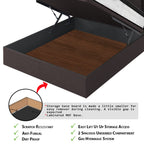 Santos Queen Storage Bed Frame Fabric/Faux Leather with Mattress Package