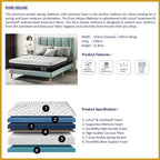 Honey Pure Deluxe 12.5" 7-Zone Pocket Spring Sanitized Mattress - All Sizes Available