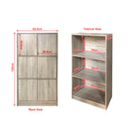 Angel 3 Layer 6-Door Modern Filing Cabinet In Natural Colour