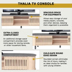 Thalia Series 2 Premium TV Console with Compartment/Drawer Storage