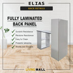Elias Study Computer Office Table with Shelves Cabinet in 4 Colours