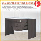 Derek Study Computer Office Table with Drawer w/ Lock in 4 Colours
