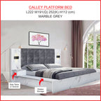 Calley Queen/King Size Platform Bed Frame with Side Table w/ Drawers & Hidden Storage