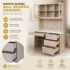 Keeth Study Table CARB-P2 Certified Board Writing Table with Drawer w/ Lock in 4 Colours