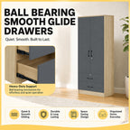 Florence CARB-P2 Certified Board 1-5 Doors Tall Wardrobe with Drawers and Top Cabinet