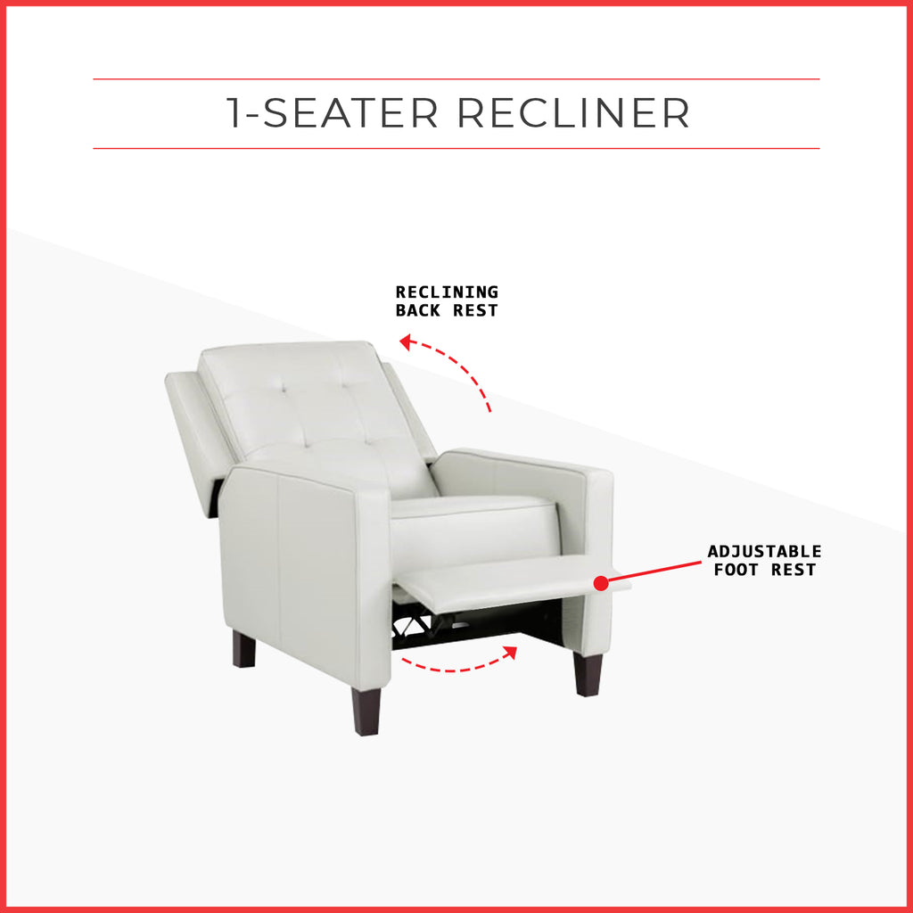 Oden 1-Seater Sofa Recliner Reclining Sofa Linen Fabric/Faux Leather