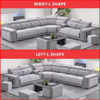 Rissa L-Shaped Big Corner Sofa Set PetFriendly Scratch-Resistant with Coffee Table