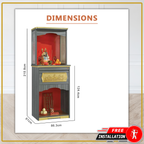 Bret Oriental Altar Table with Top Altar Cabinet Fire Resistant Altar Cabinet