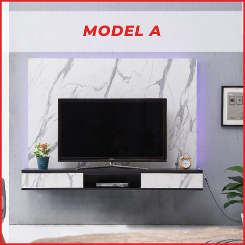 Dew Series Living Room TV Console with LED Backlight in 2 Design