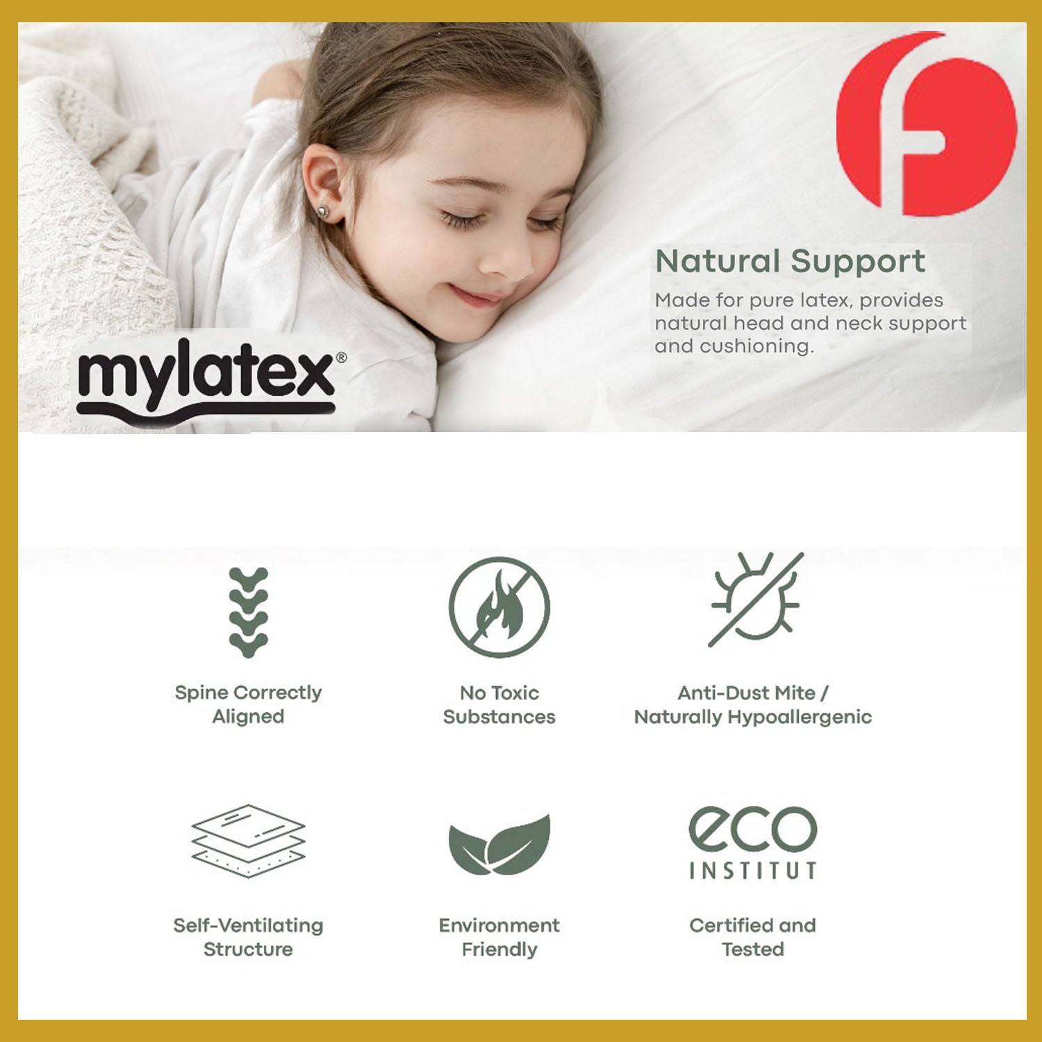 Mylatex Erika 3 Fold Latex Mattress