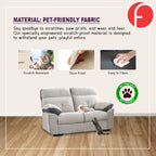 Tanji 1S Recliner 2S/3S Sofa and Coffee Table with Stool Set - PetFriendly in 2 Colours