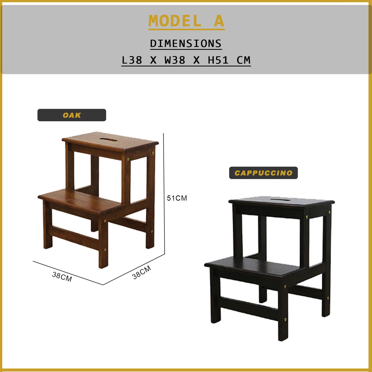 Sala Modern Solid Wood Step Chair N-Step Chair / Foldable Step Stool in 3 Models