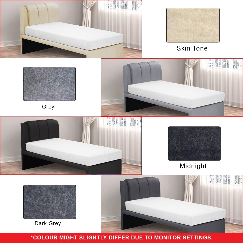OrthoCoil Toronto Bed Frame Pet Friendly Scratch-Resistant Fabric With Mattress Add-On Options