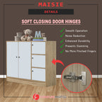 Maisie 3-Door Wardrobe Multi-Purpose Cabinets in 6 Colours